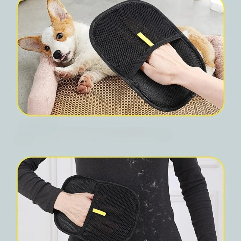 Pet Hair Remover Gloves – Portable Washable Cleaning Tool for Pets & Clothes
