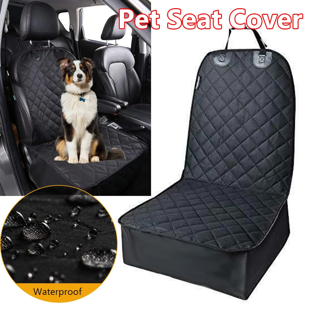 Waterproof Dog Car Seat Cover for Front & Back Seat – Foldable Pet Carrier Mat for Cars, SUVs & Trucks