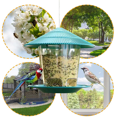 Bird Feeder Automatic – Outdoor Hanging Nut & Seed Dispenser with Multiple Holes