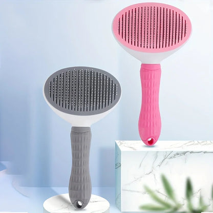One-Click Pet Hair Removal Comb – Float Slicker Brush for Dogs & Cats