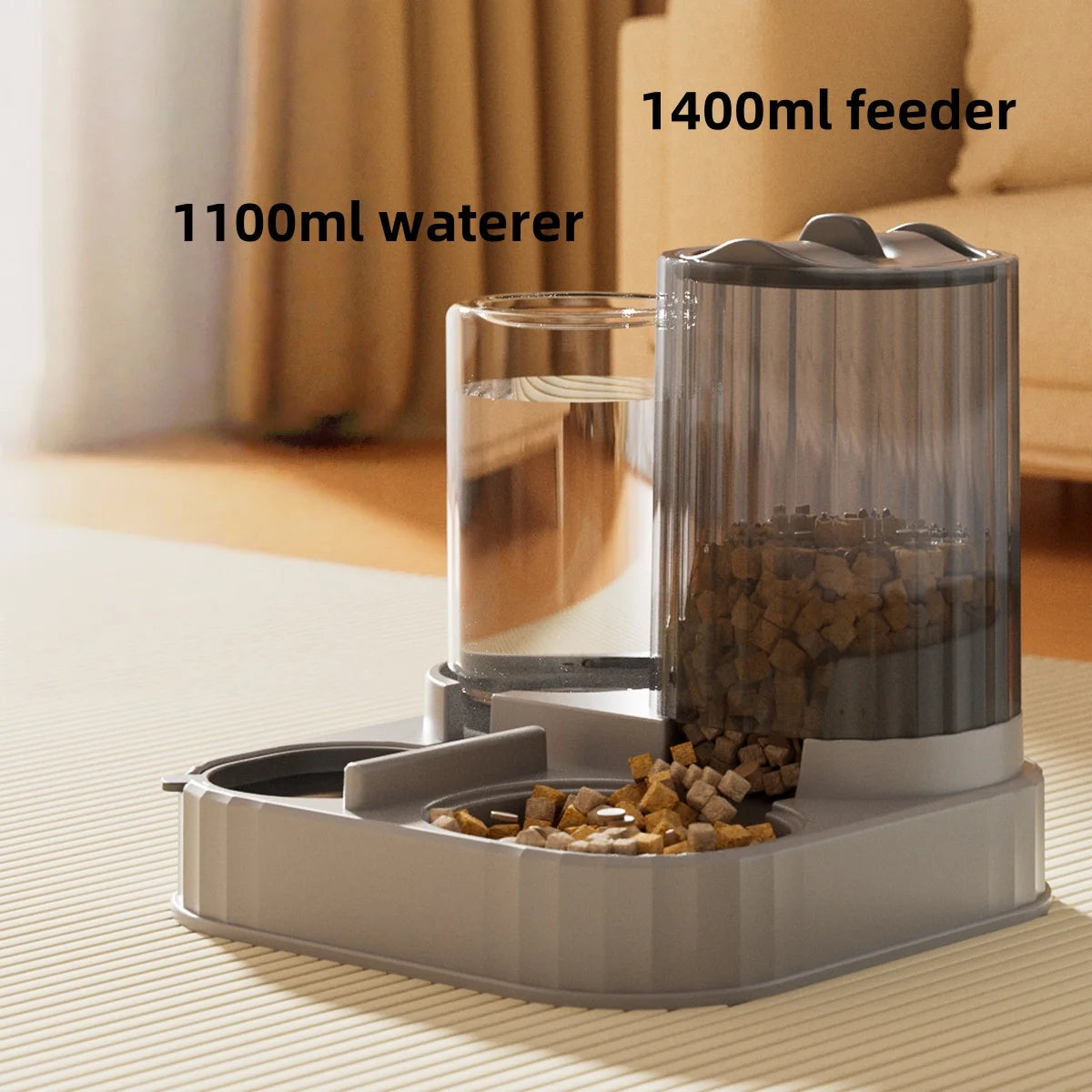 Automatic Cat & Dog Feeder – Integrated Food & Water Bowl for Easy Feeding
