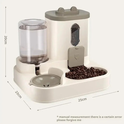 Automatic Cat & Dog Feeder – Integrated Food & Water Bowl for Easy Feeding