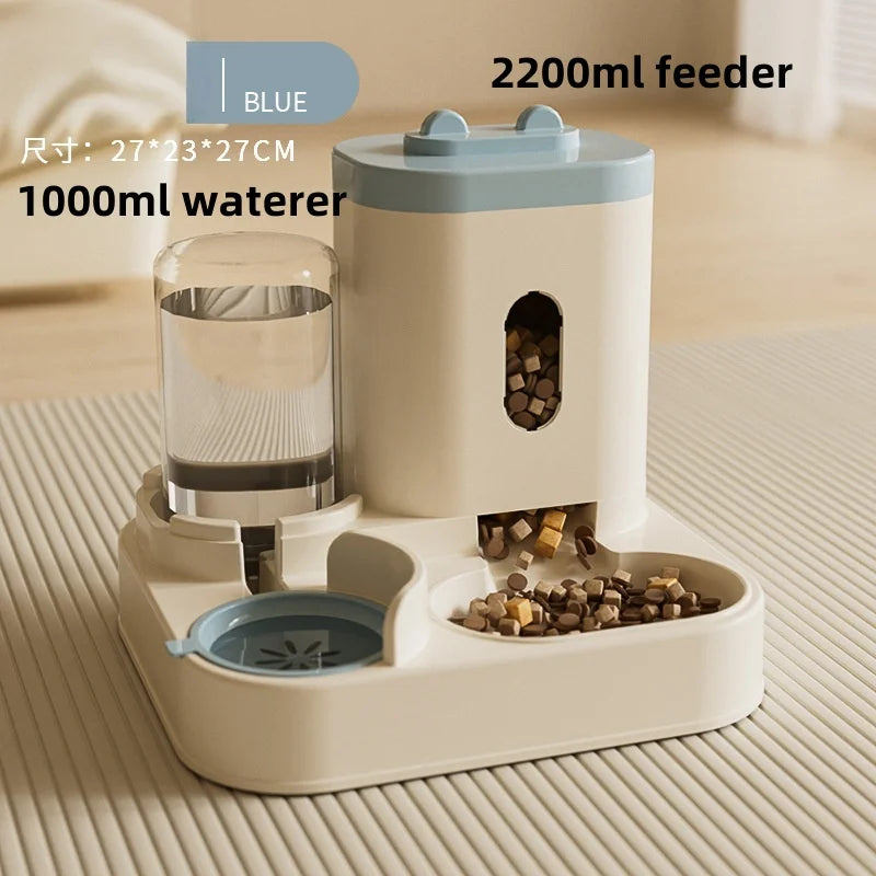 Automatic Cat & Dog Feeder – Integrated Food & Water Bowl for Easy Feeding