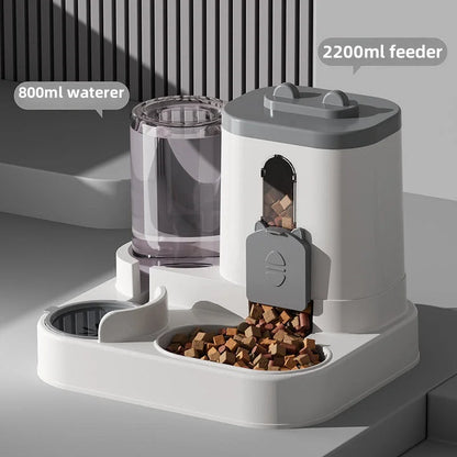 Automatic Cat & Dog Feeder – Integrated Food & Water Bowl for Easy Feeding