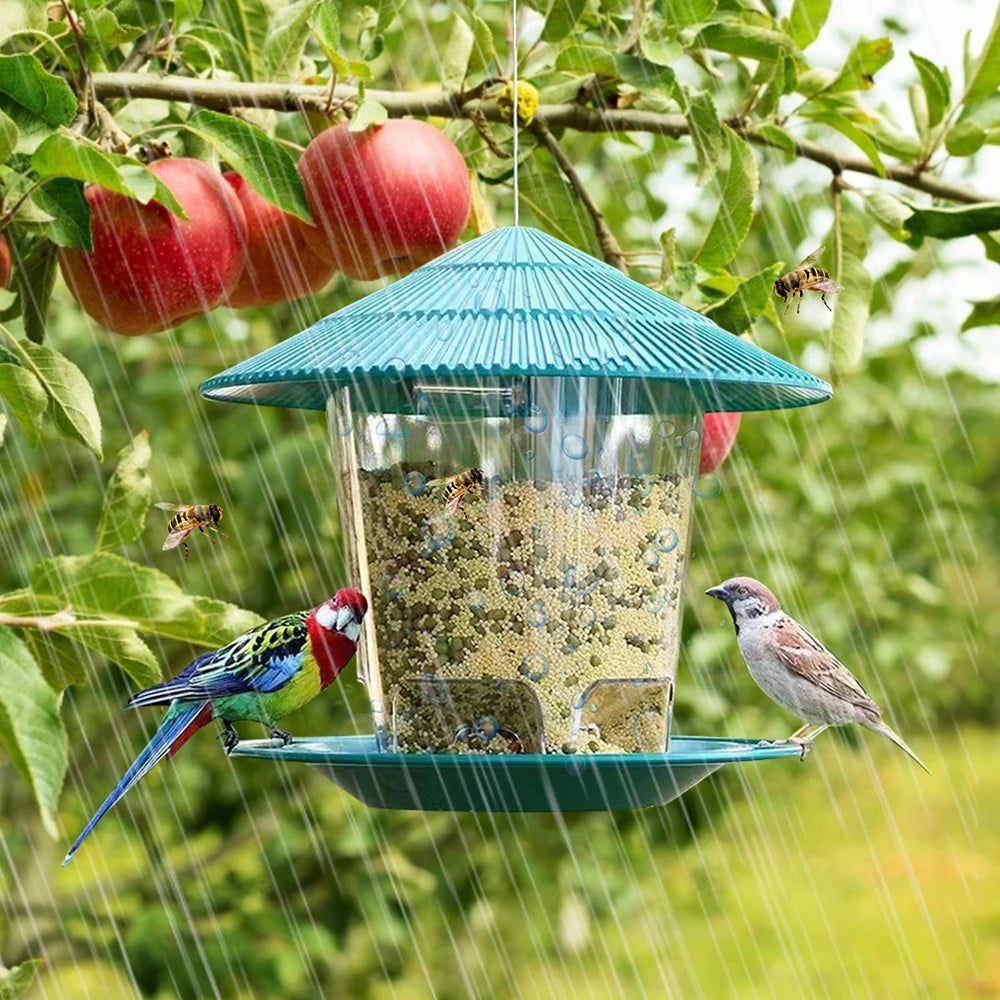 Bird Feeder Automatic – Outdoor Hanging Nut & Seed Dispenser with Multiple Holes