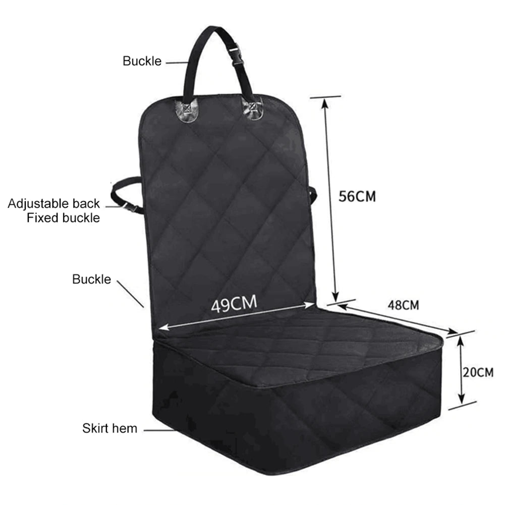 Waterproof Dog Car Seat Cover for Front & Back Seat – Foldable Pet Carrier Mat for Cars, SUVs & Trucks