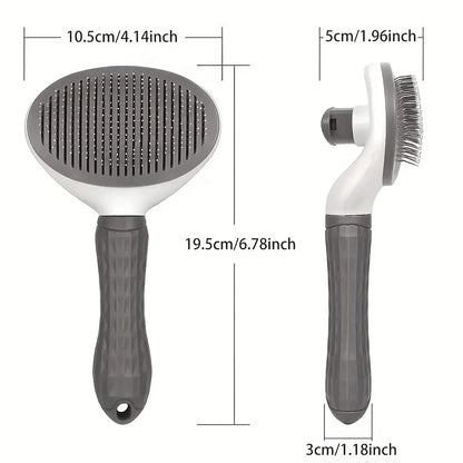 One-Click Pet Hair Removal Comb – Float Slicker Brush for Dogs & Cats