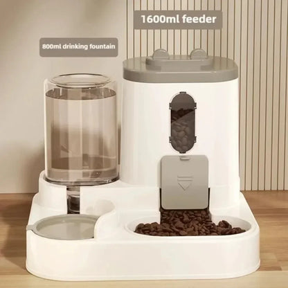 Automatic Cat & Dog Feeder – Integrated Food & Water Bowl for Easy Feeding