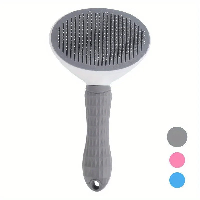 One-Click Pet Hair Removal Comb – Float Slicker Brush for Dogs & Cats
