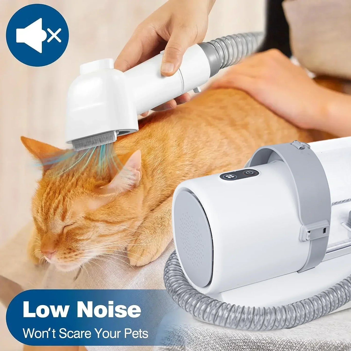 Dog Grooming Kit – 4 Clipper Combs, 2.5L Vacuum & 5 Tools for Shedding & Care